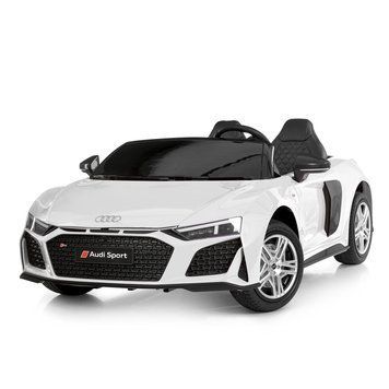 Дитячий двомісний електромобіль Audi R8 білий