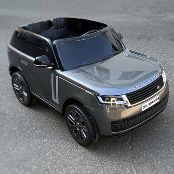 Дитячий двомісний джип Range Rover 4х4 (повний привід) сірий лак