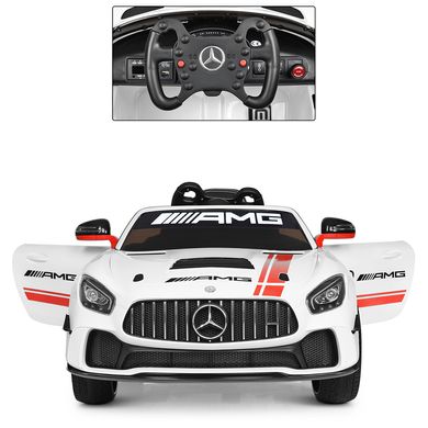 Детский электромобиль Mercedes-Benz GT4 AMG белый