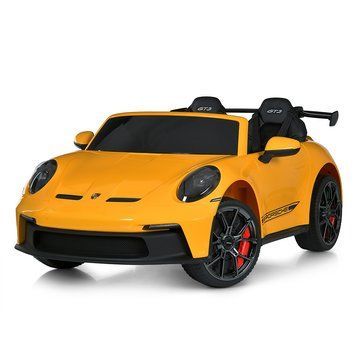 Дитячий двомісний електромобіль Porsche жовтий