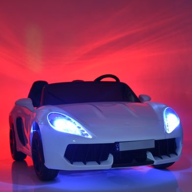 Детский электромобиль двухместный Superсar XXL белый