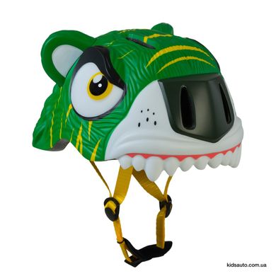 Детский шлем Crazy Safety  Green Tiger (зеленый тигр)
