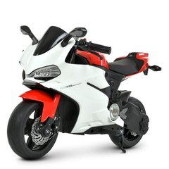 Дитячий електромотоцикл Ducati style 24V біло-червоний