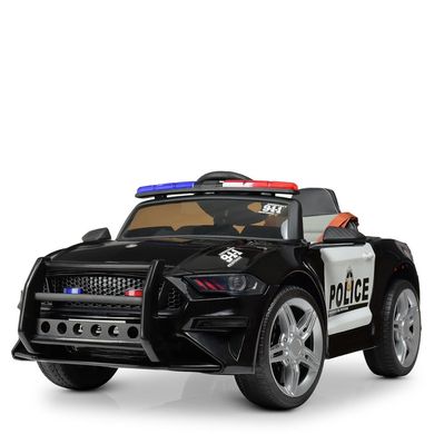 Полицейская машина Mustang Police с мигалками черная