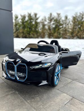 Детский электромобиль BMW I4 чорный лак
