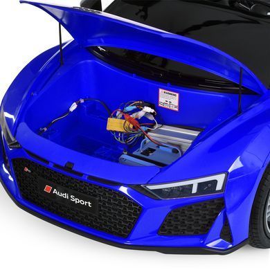 Дитячий двомісний електромобіль Audi R8 синій