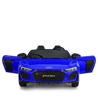 Дитячий двомісний електромобіль Audi R8 синій
