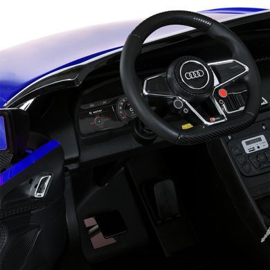 Дитячий двомісний електромобіль Audi R8 синій