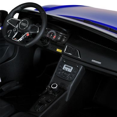 Дитячий двомісний електромобіль Audi R8 синій