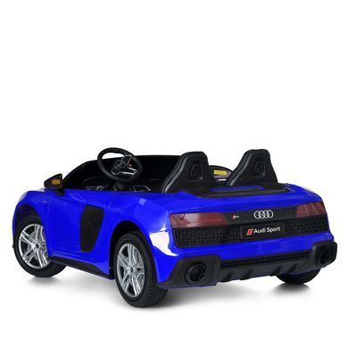 Дитячий двомісний електромобіль Audi R8 синій