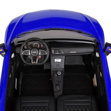 Дитячий двомісний електромобіль Audi R8 синій