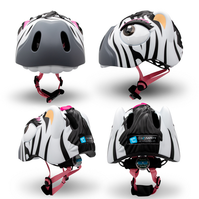 Детский шлем Crazy Safety ZEBRA NEW (зебра)