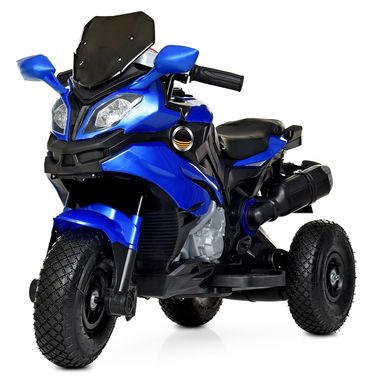 Триколісний мотоцикл Sportmoto з гумовими колесами синій