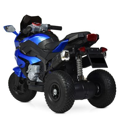 Трёхколёсный мотоцикл Sportmoto с резиновыми колёсами синий